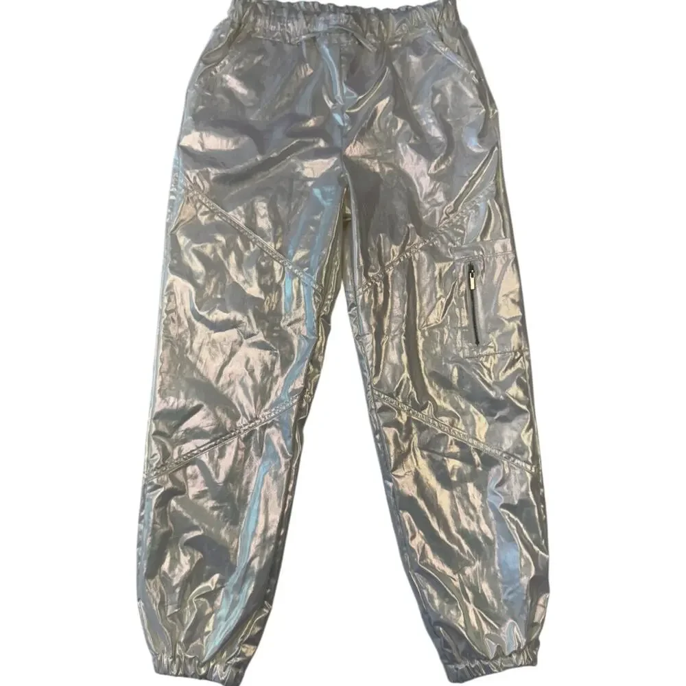 Iridescent Parachute Pants Pearl Rave Festival Y2K Cyber Girl’s XL (Women’s XS) - Picture 15 of 16